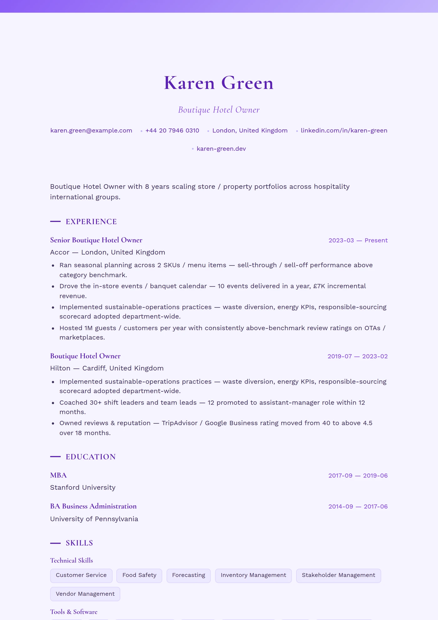 Lavender Provence — CV templates