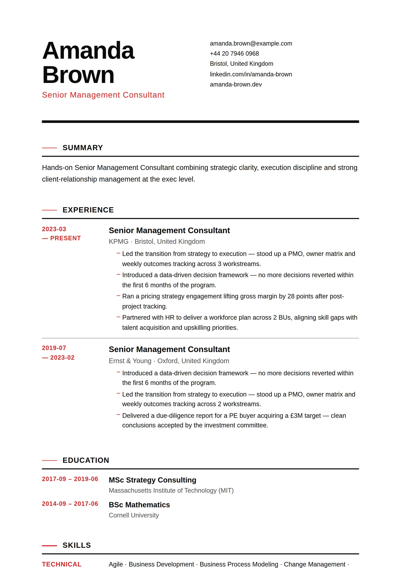 Modern Swiss Grid — CV templates