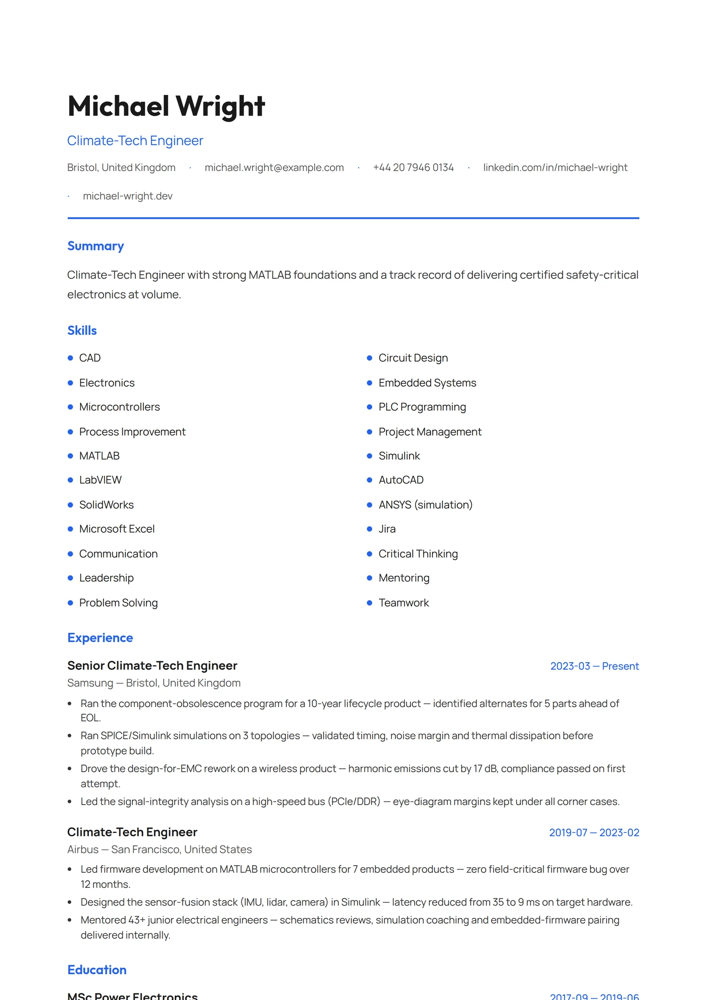 Scandinavia Modern — CV templates