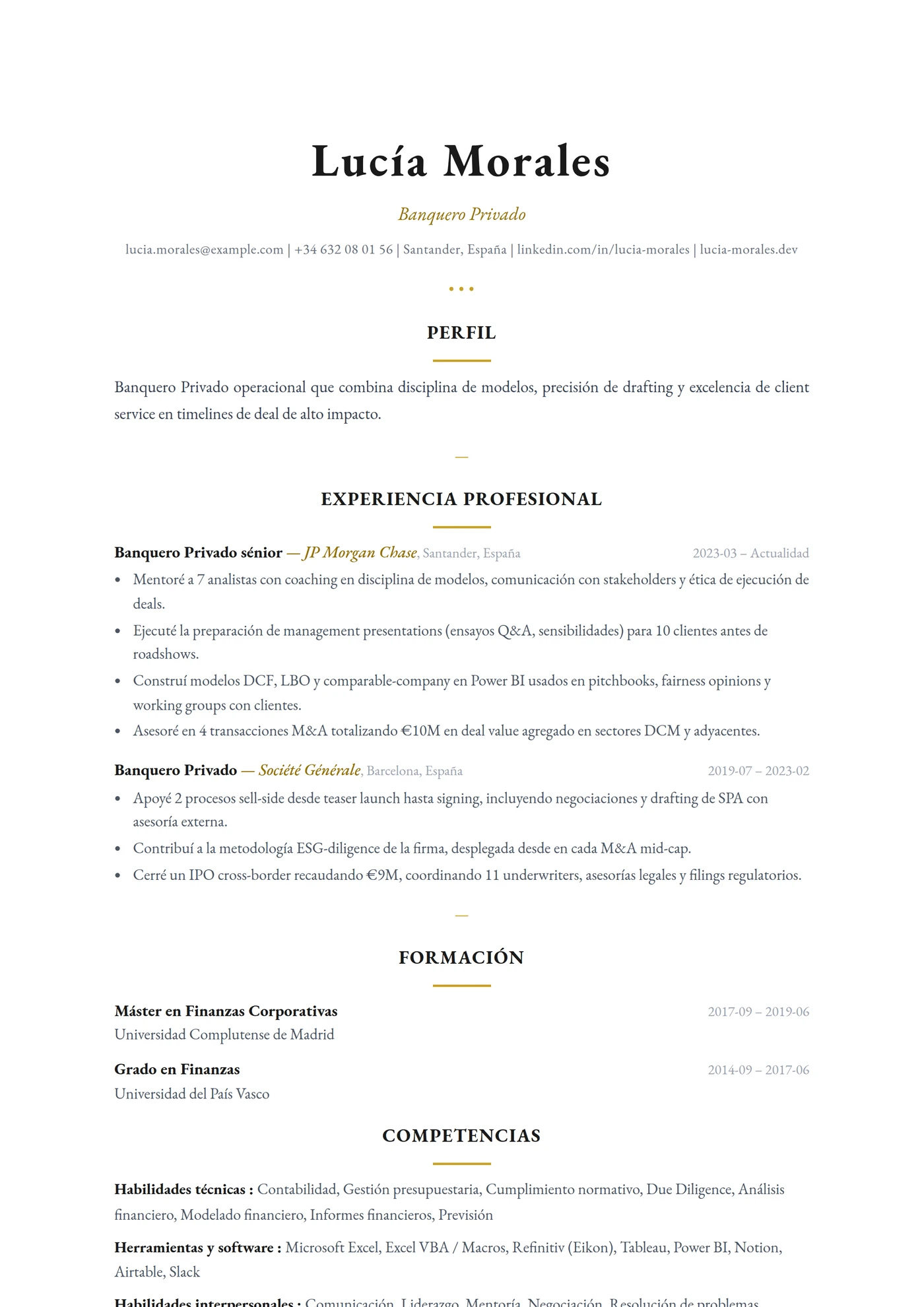 ATS Reglas Elegantes — Plantillas de CV