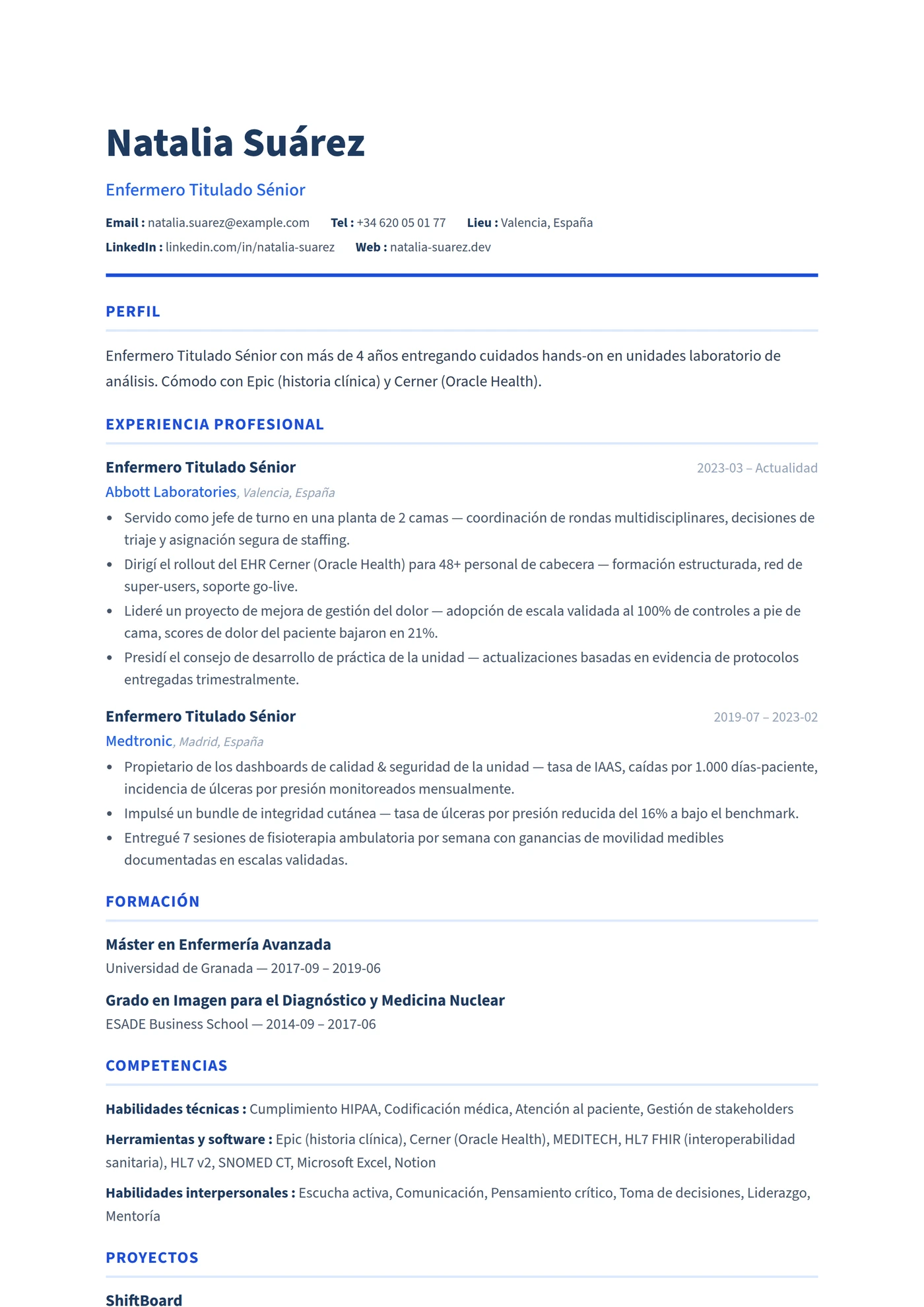 ATS Salud — Plantillas de CV