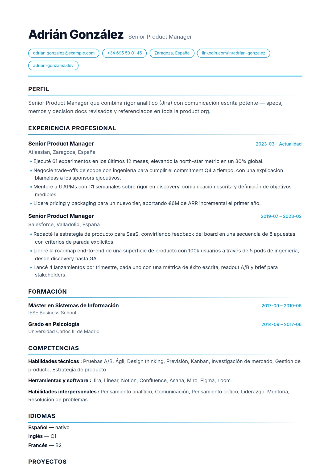 ATS Horizonte — Plantillas de CV