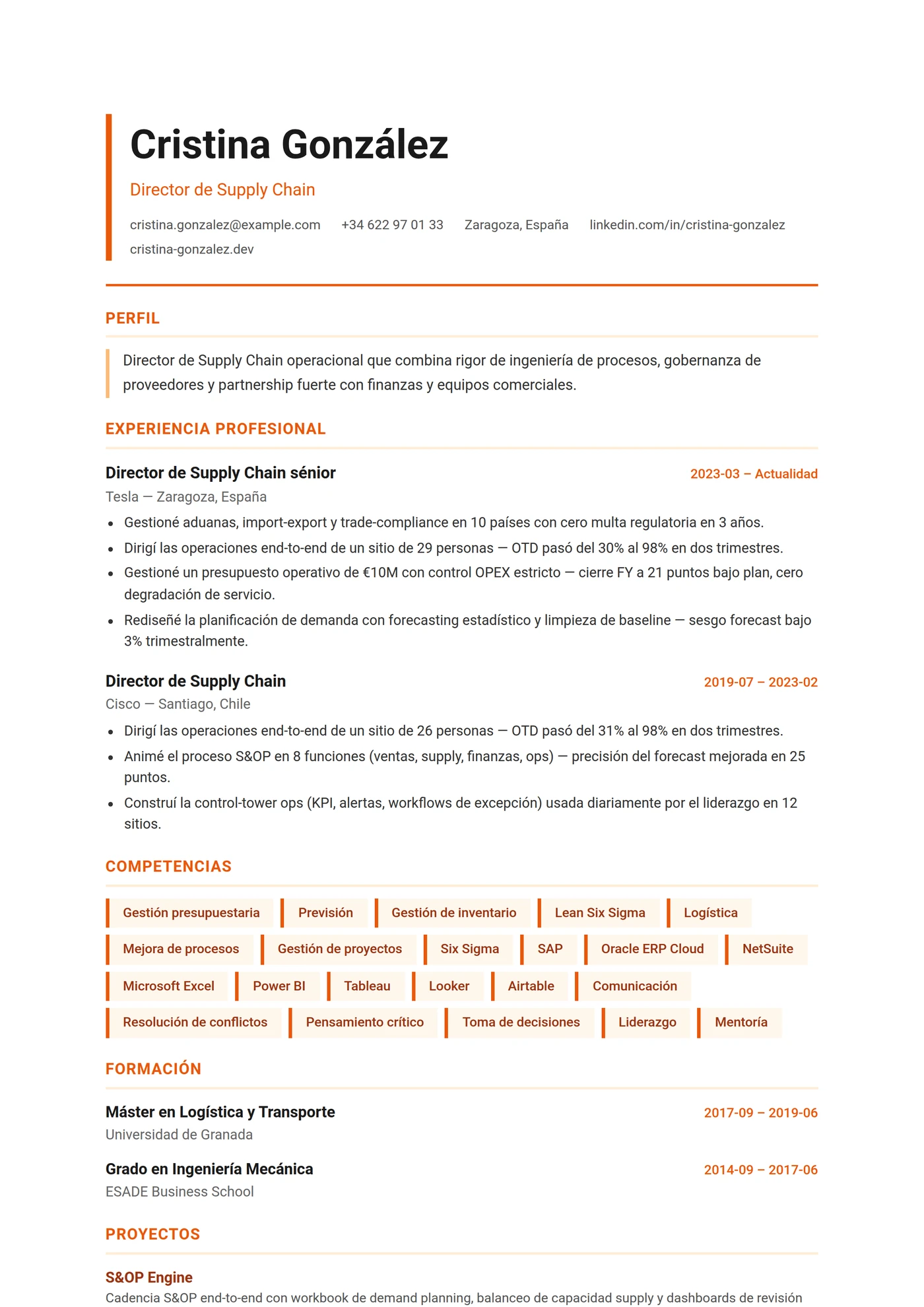 ATS Logística — Plantillas de CV