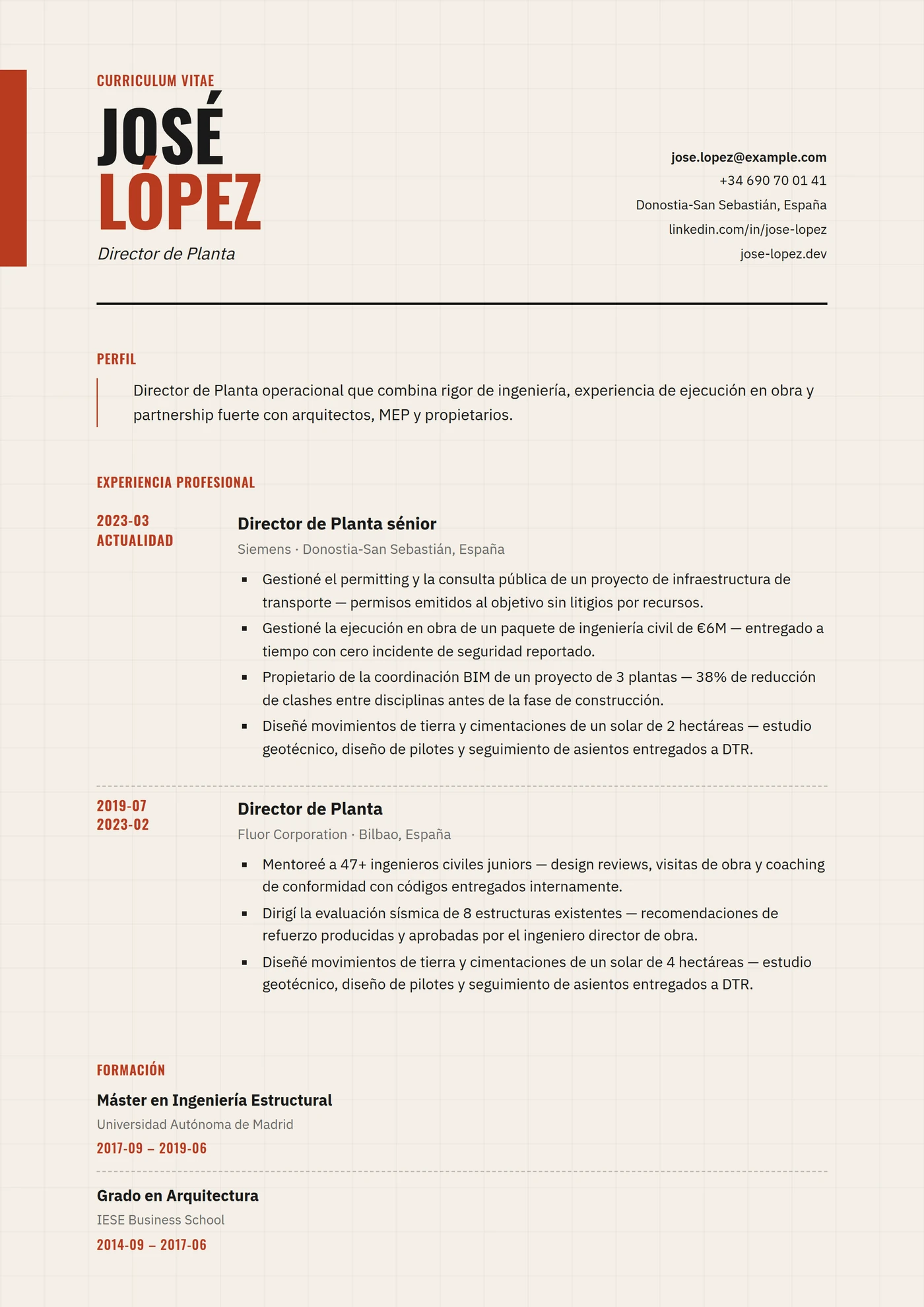 ATS Cuadrícula Stencil — Plantillas de CV