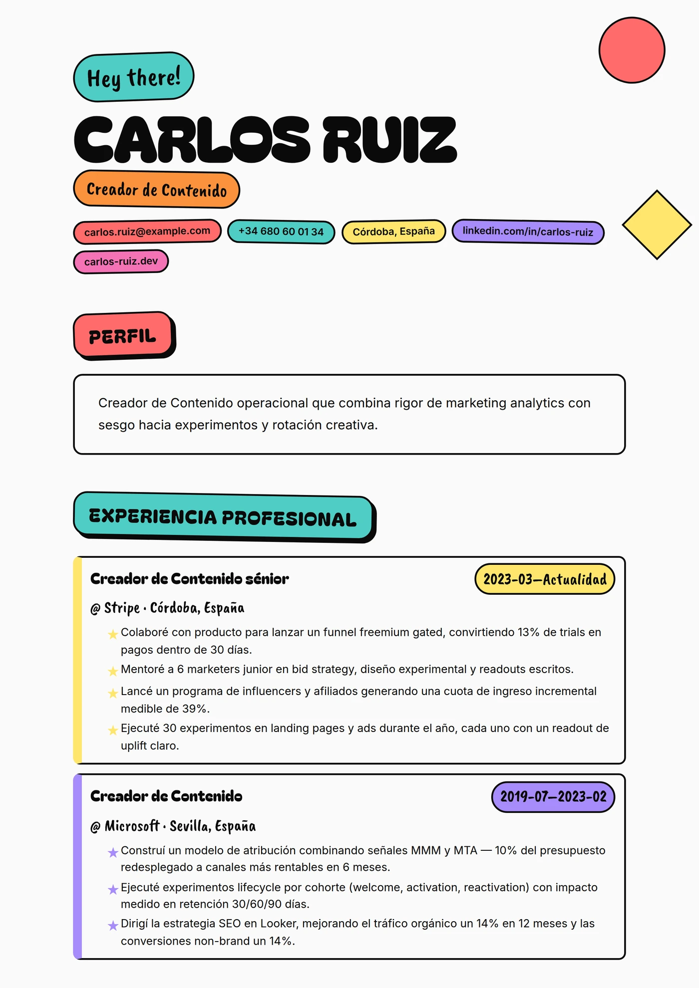 Pack de Pegatinas — Plantillas de CV