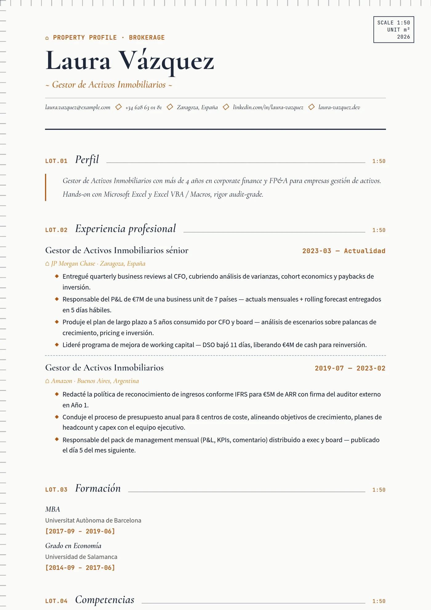 Industria — Inmobiliario — Plantillas de CV