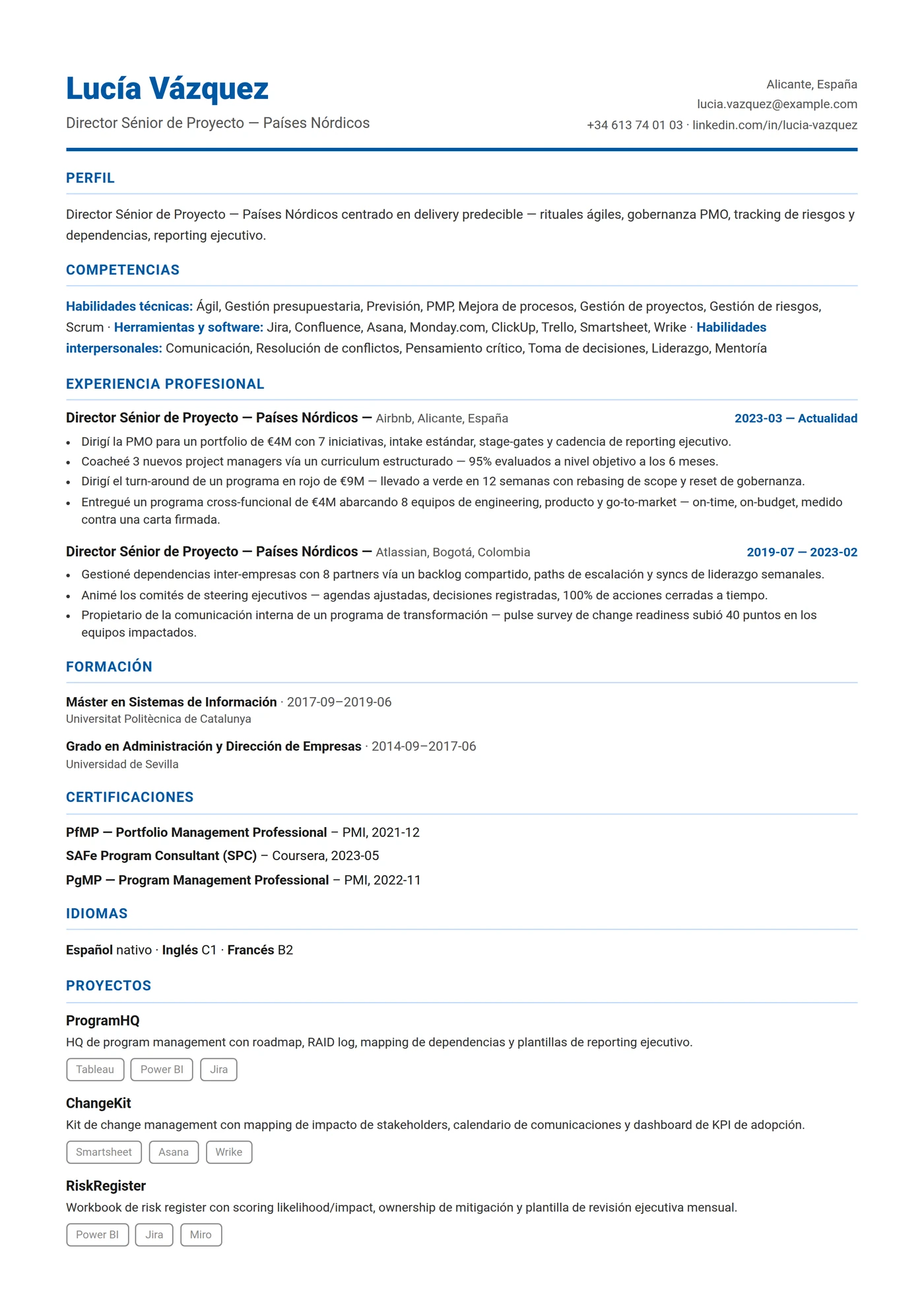 Escandinavia Compacto — Plantillas de CV