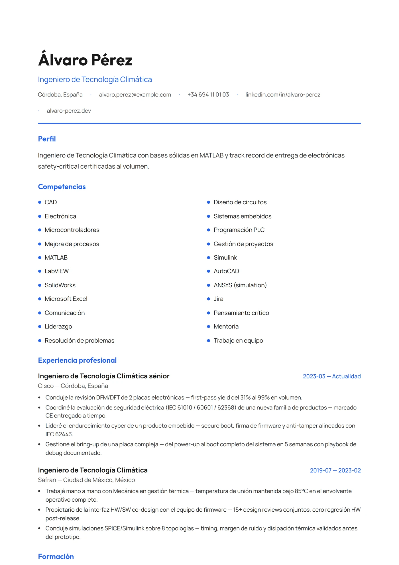 Escandinavia Moderno — Plantillas de CV