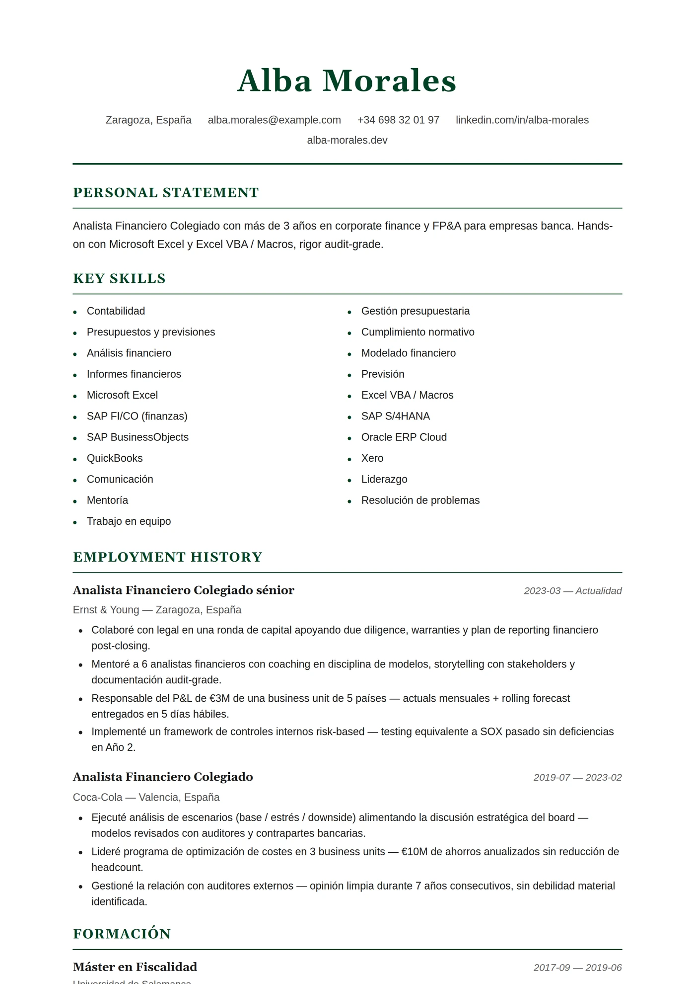 Reino Unido — Plantillas de CV