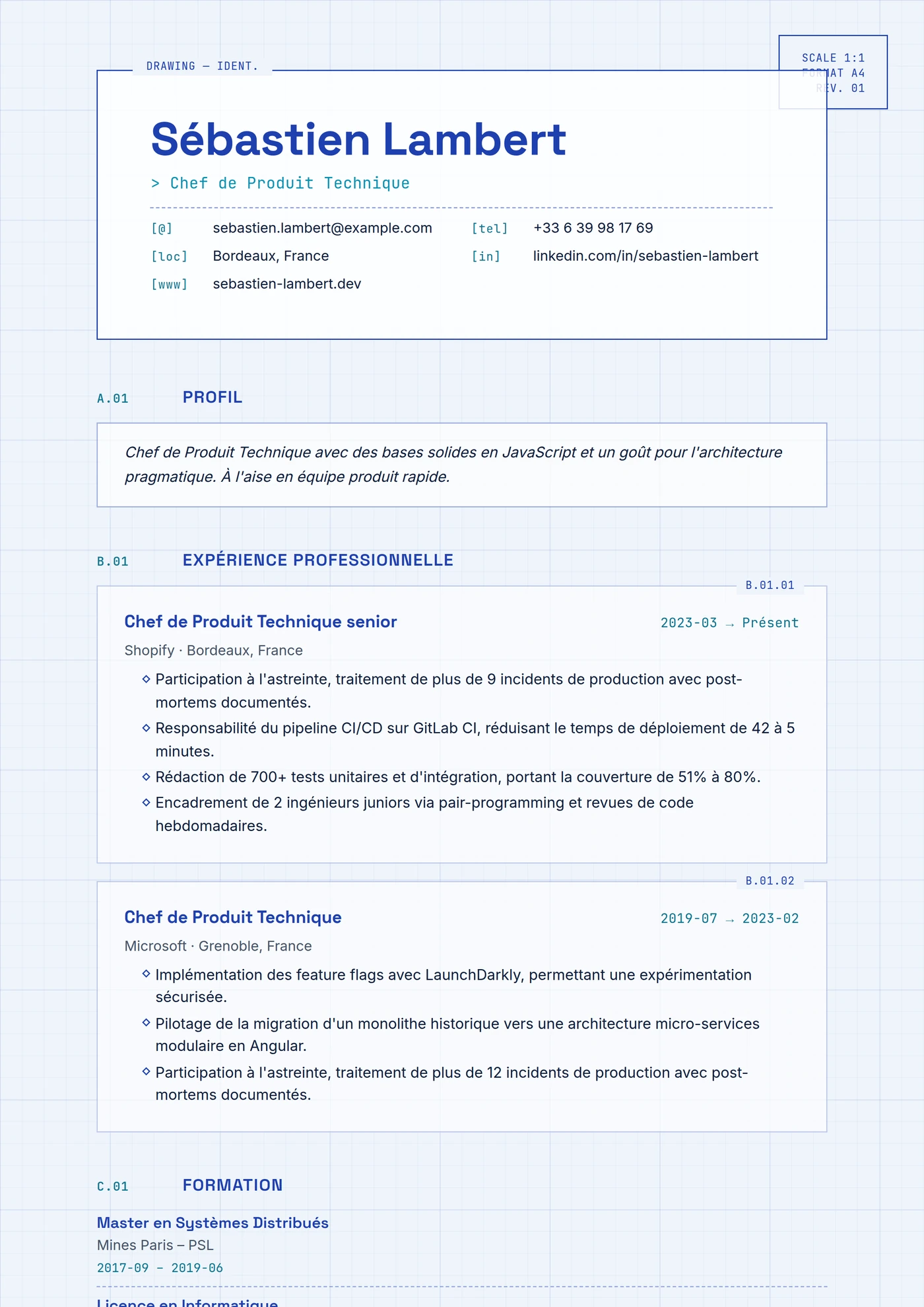 ATS Blueprint — Modèles de CV