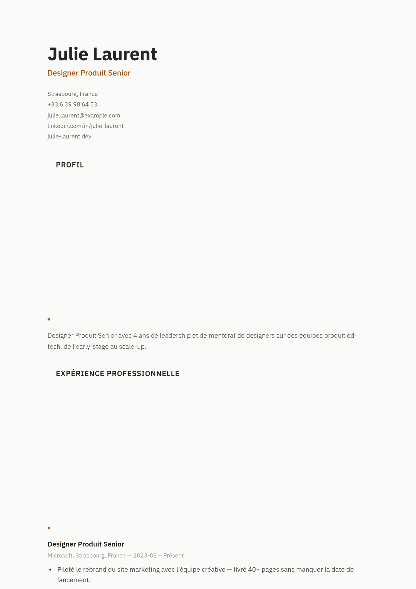 ATS Nordique — Modèles de CV