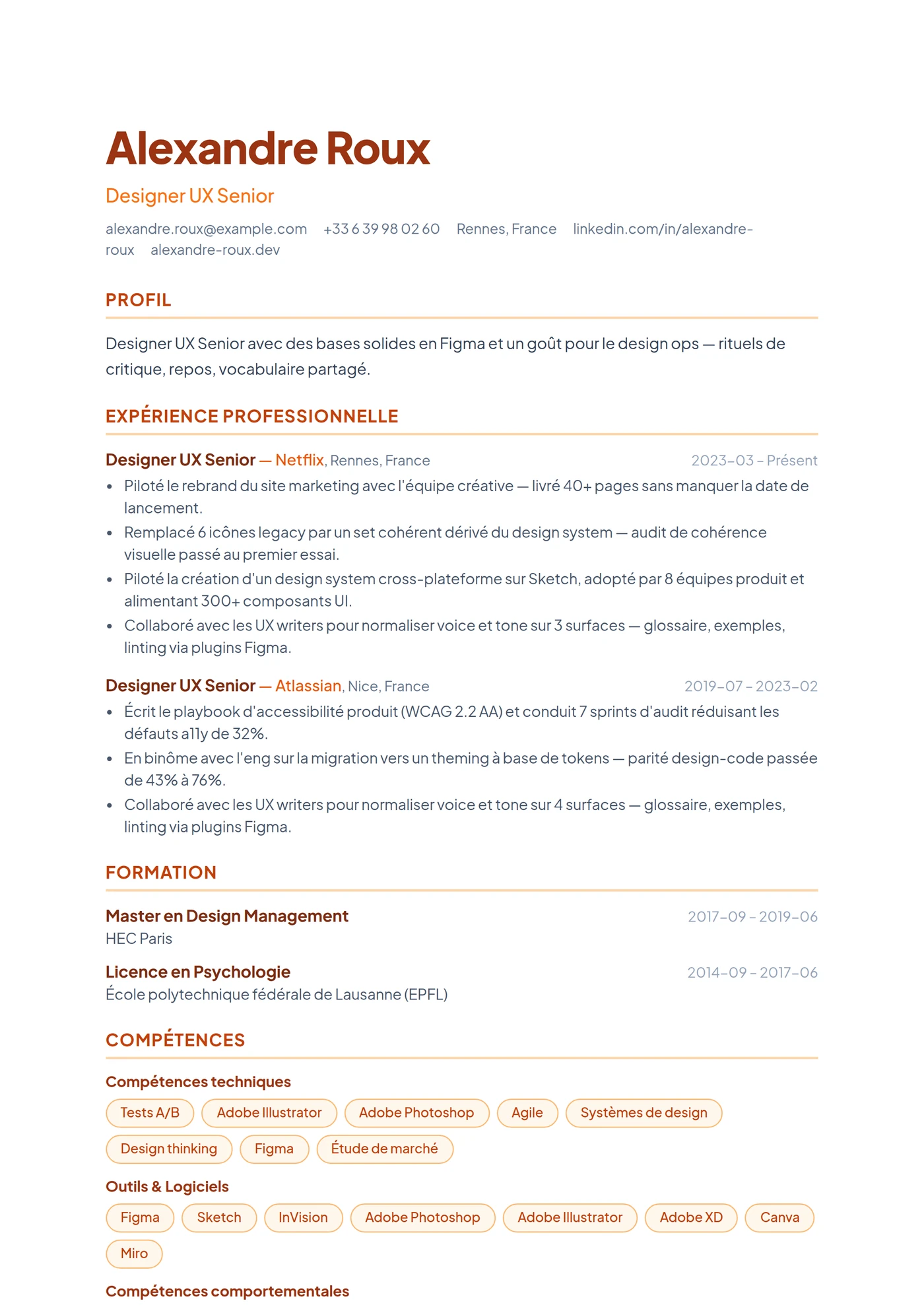 ATS Étiquettes Pill — Modèles de CV