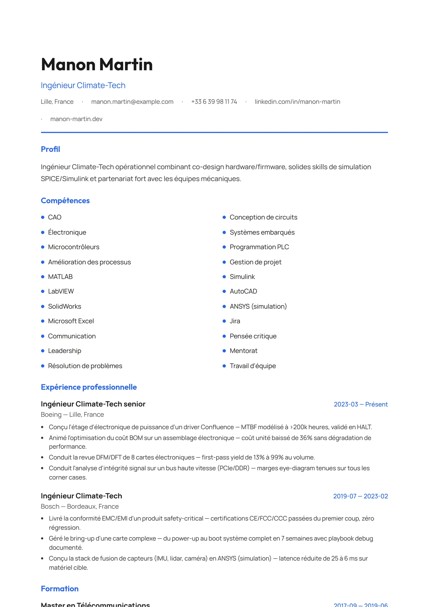 Scandinavie Moderne — Modèles de CV