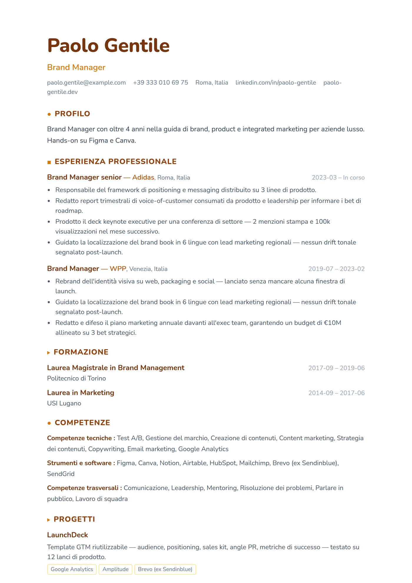 ATS Etichette con Simboli — Modelli di CV