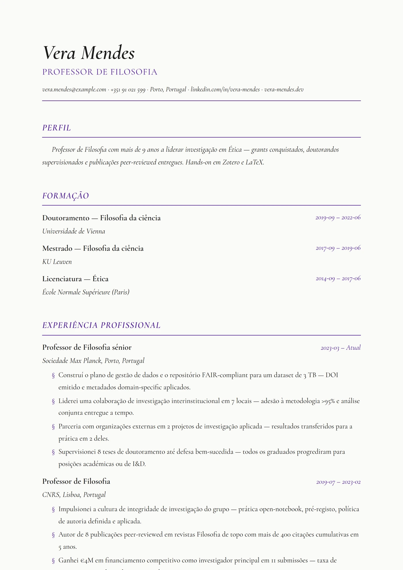 Filosofia — Modelos de currículo