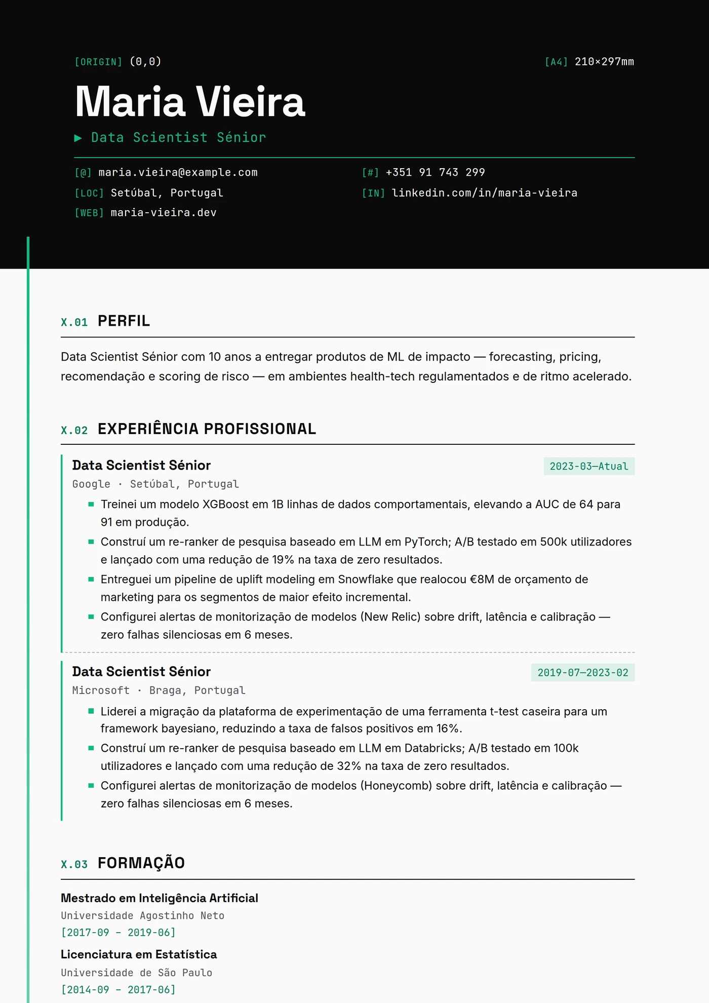 ATS Eixo Cartesiano — Modelos de currículo