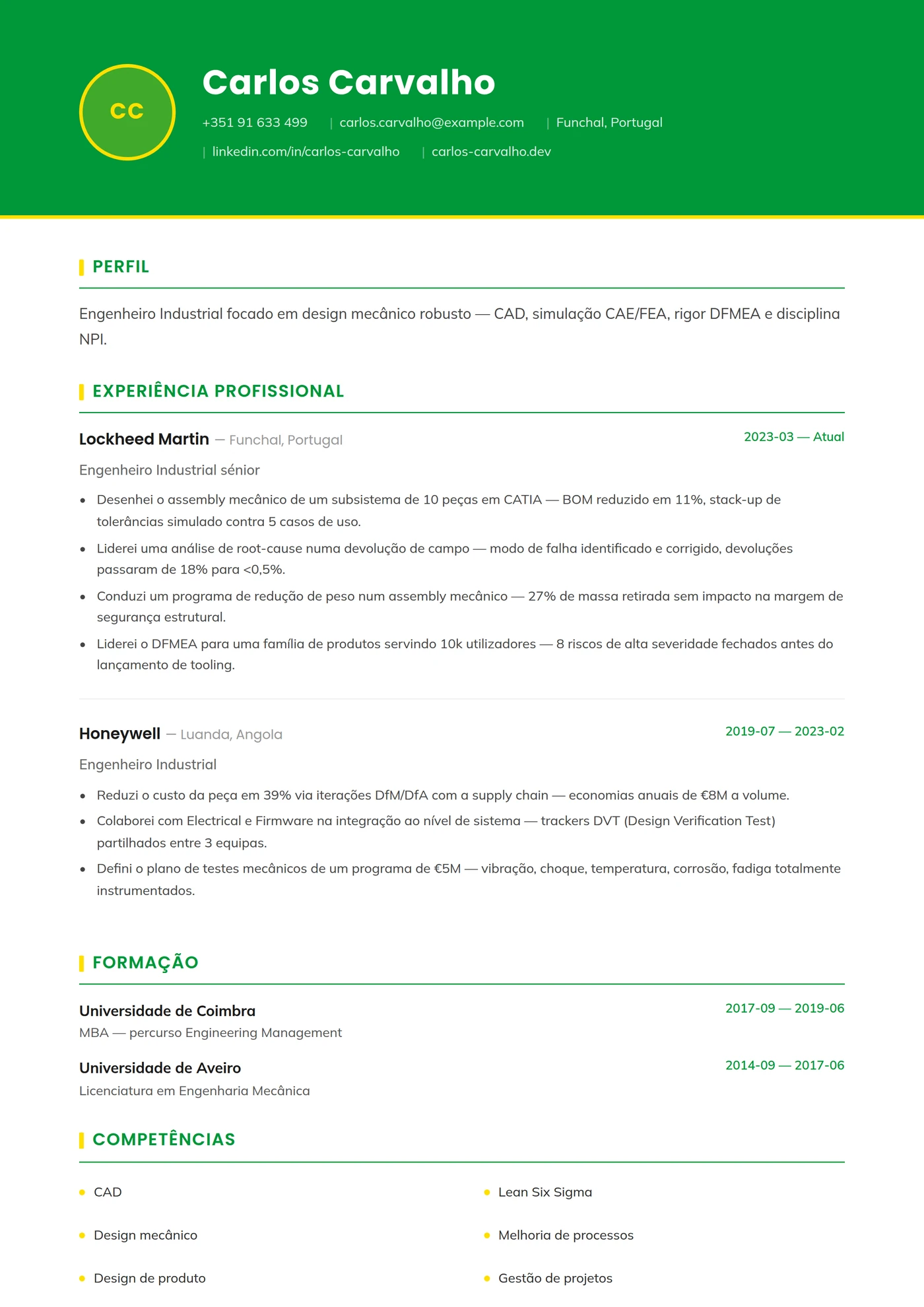 Brasil — Modelos de currículo