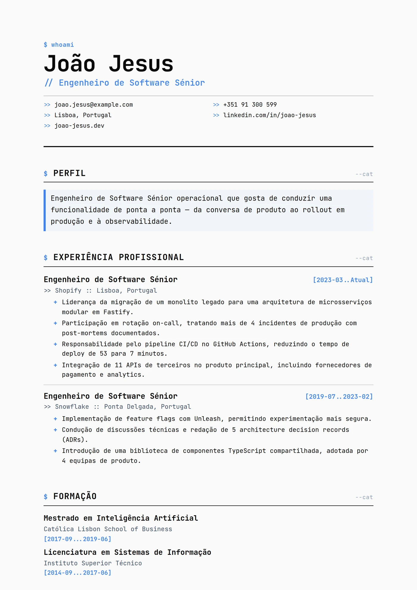 Moderno Grelha Mono — Modelos de currículo
