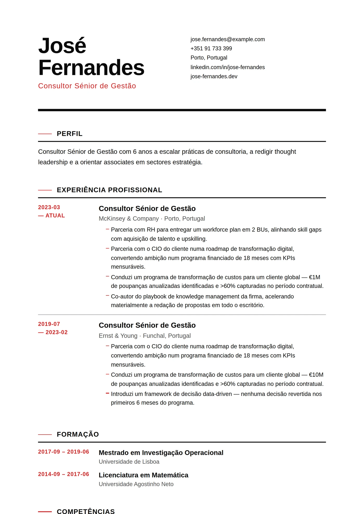 Moderno Grelha Suíça — Modelos de currículo